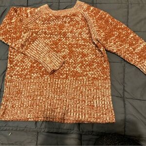 Orange and cream sweater